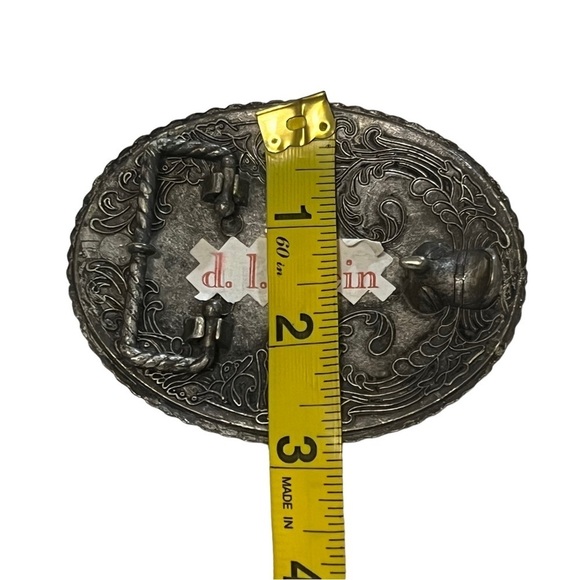 d.l. rhein Los Angeles Handmade Floral Belt Buckle southwestern rodeo stagecoach - Picture 7 of 10